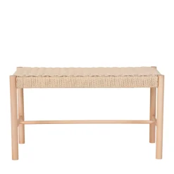 ABANO Banc en bois et corde tressée L80cm