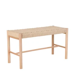 ABANO Banc en bois et corde tressée L80cm