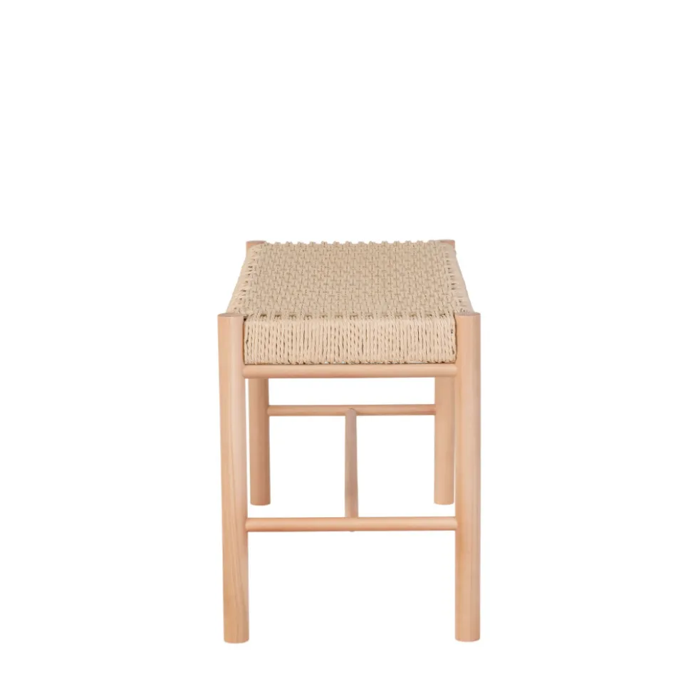 ABANO Banc en bois et corde tressée L80cm