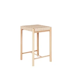 ABANO Tabouret de bar en bois et corde H66,5cm