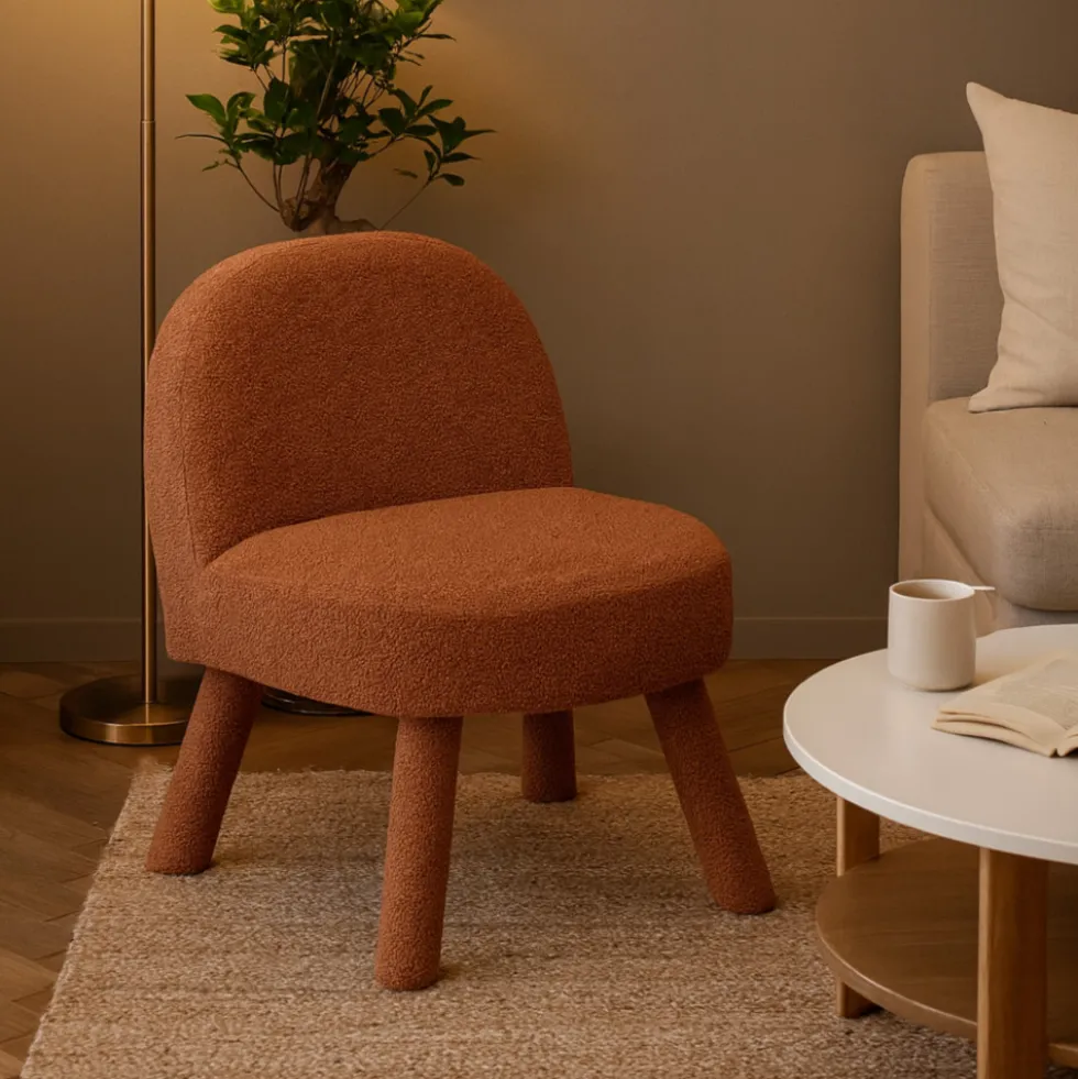 ABICA Fauteuil en tissu bouclette