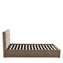ACARA Lit coffre matelassé en tissu 160x200cm