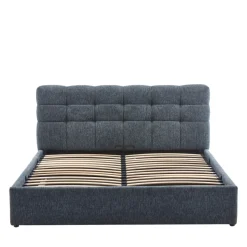 ACARA Lit coffre matelassé en tissu 160x200cm