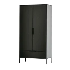 ADAM Armoire 2 portes 1 tiroir en bois