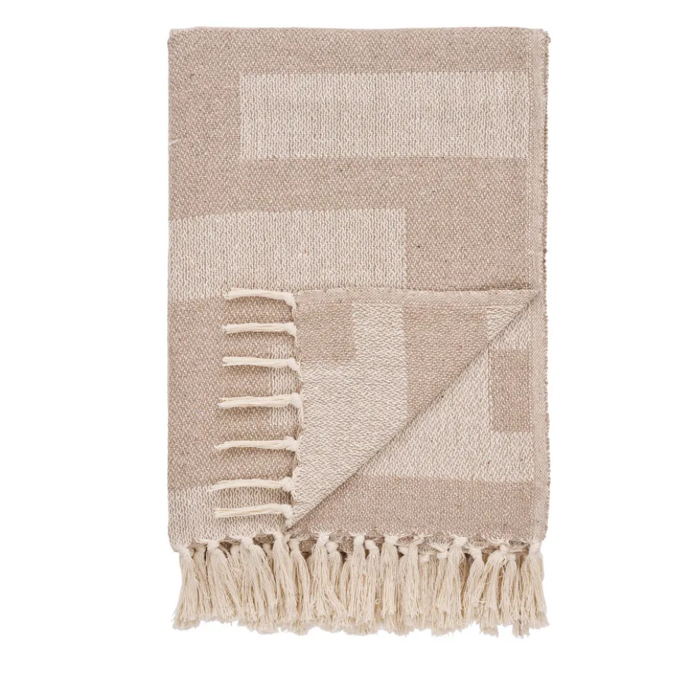 ADANA Plaid en coton mélangé 130x180cm