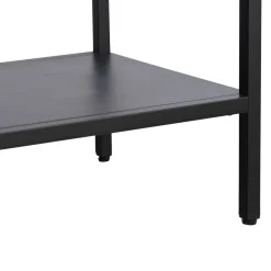 ADARE Buffet haut 2 portes en verre trempé et métal H160cm