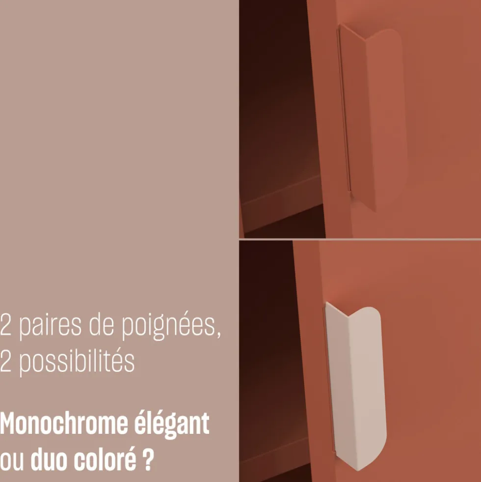 ADEL Armoire 2 portes en métal H180cm