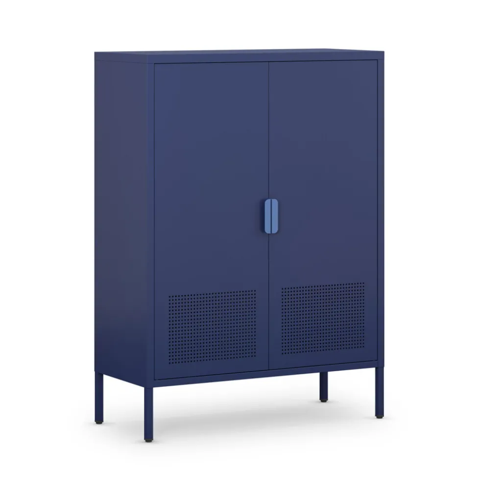 ADEL Buffet haut 2 portes en métal H110cm