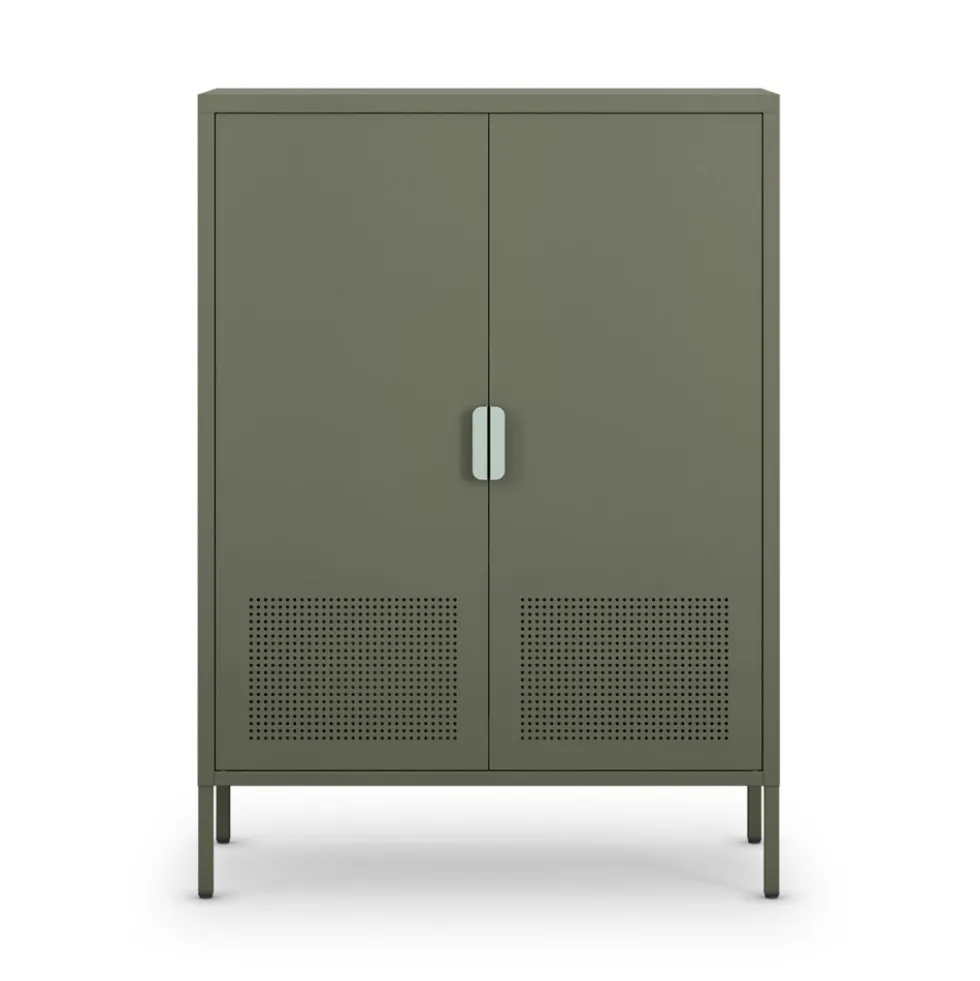 ADEL Buffet haut 2 portes en métal H110cm