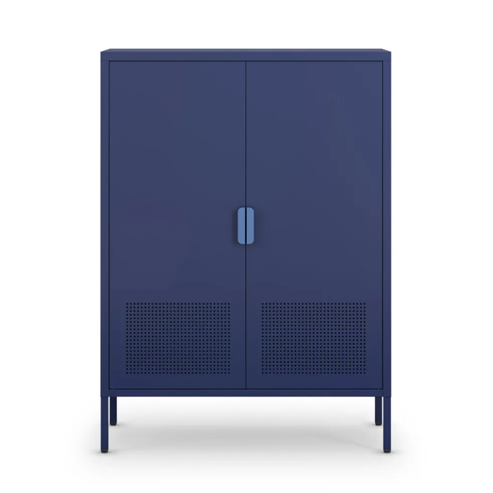 ADEL Buffet haut 2 portes en métal H110cm