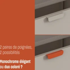 ADEL Bureau 1 porte en métal L120cm