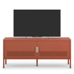 ADEL Meuble TV 2 portes en métal L120cm