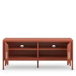 ADEL Meuble TV 2 portes en métal L120cm