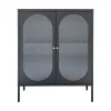 ADELAIDE Buffet 2 portes en verre et métal L90cm
