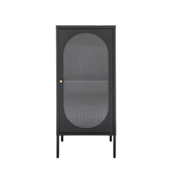 ADELAIDE Petit meuble de rangement en verre et métal H50cm