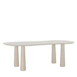 ADRINE Table à manger 8 personnes organique en bois