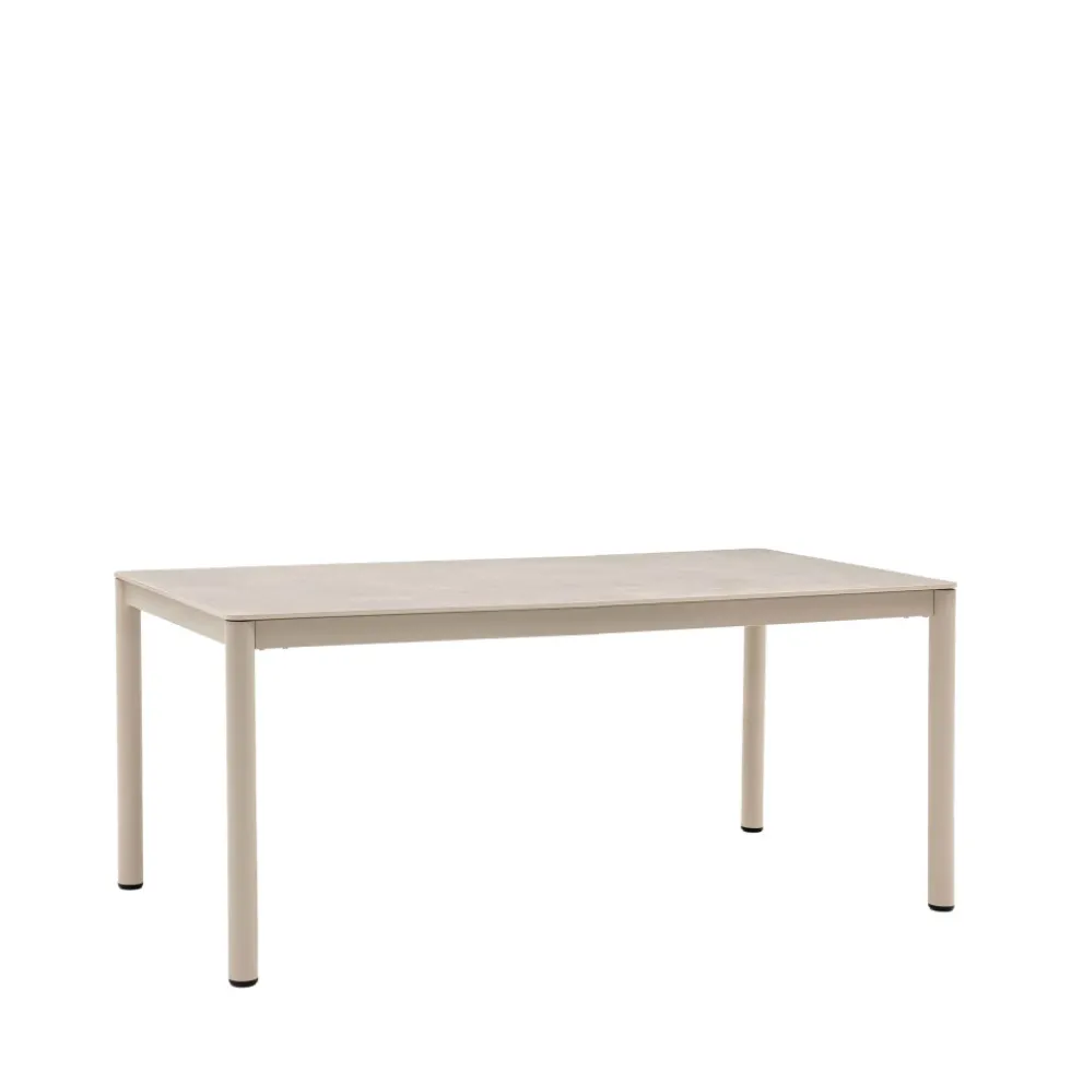 ALCUDIA Table à manger 8 personnes en céramique et métal