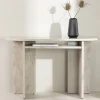 ALESUND Console aux bords arrondis effet marbre L120cm