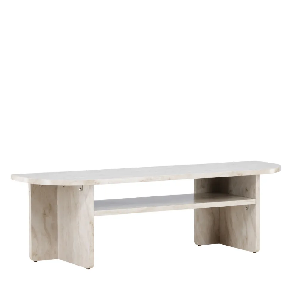 ALESUND Meuble TV effet marbre L140cm