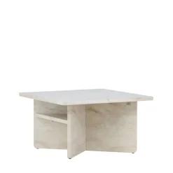 ALESUND Table basse carrée effet marbre 75x75cm