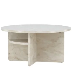 ALESUND Table basse ronde effet marbre ø85cm