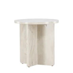 ALESUND Table d'appoint ronde effet marbre ø50cm