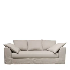 AMANY Canapé convertible 3 places entièrement déhoussable en tissu