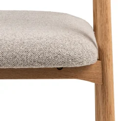 ANABATE Lot de 2 fauteuils de table en tissu et bois