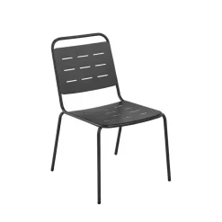 ARIA Lot de 4 chaises de jardin en métal
