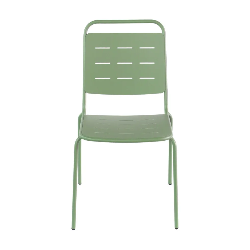 ARIA Lot de 4 chaises de jardin en métal