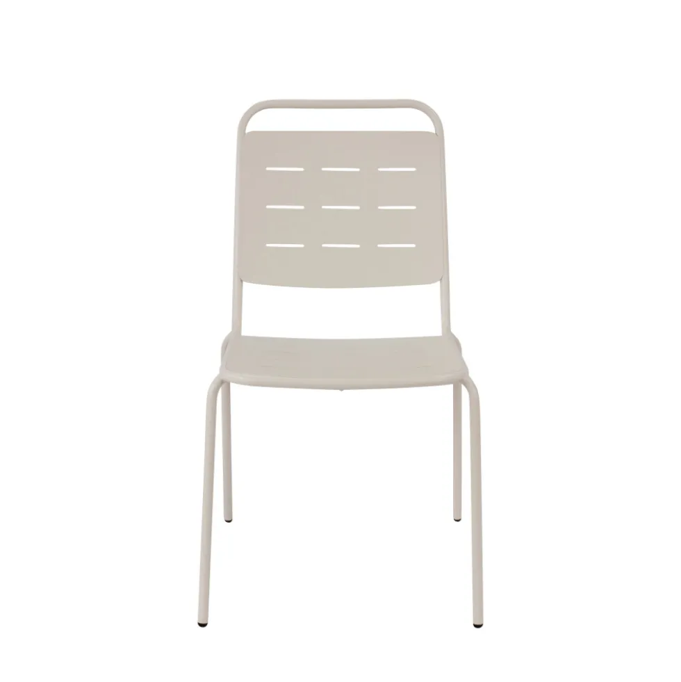 ARIA Lot de 4 chaises de jardin en métal