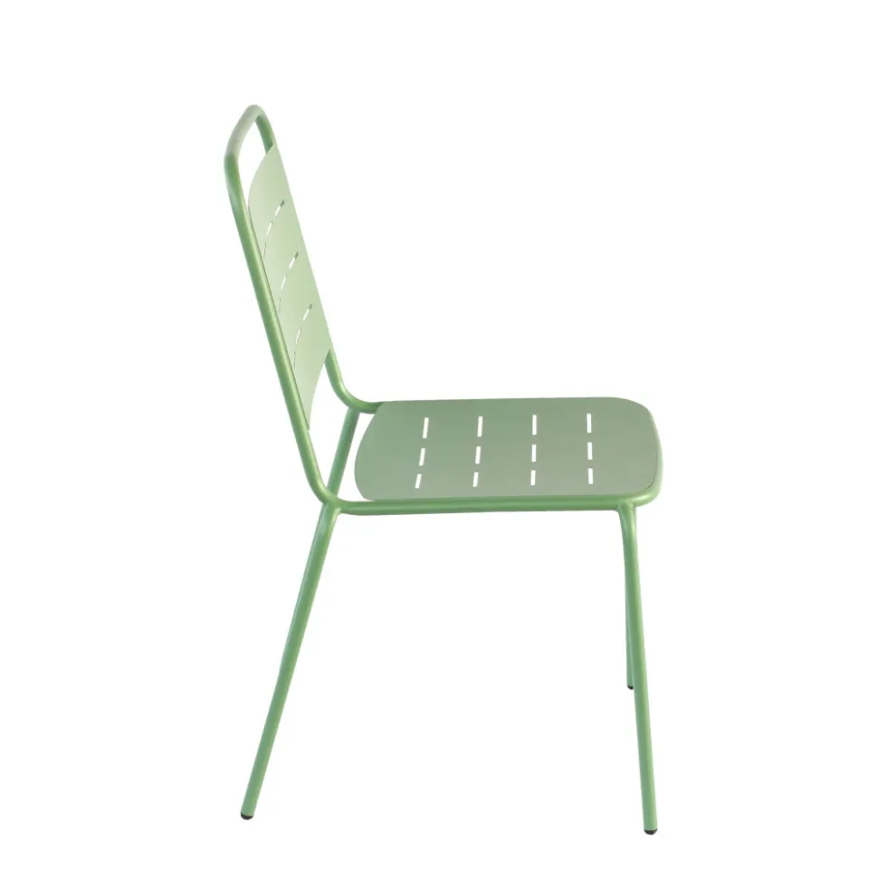 ARIA Lot de 4 chaises de jardin en métal