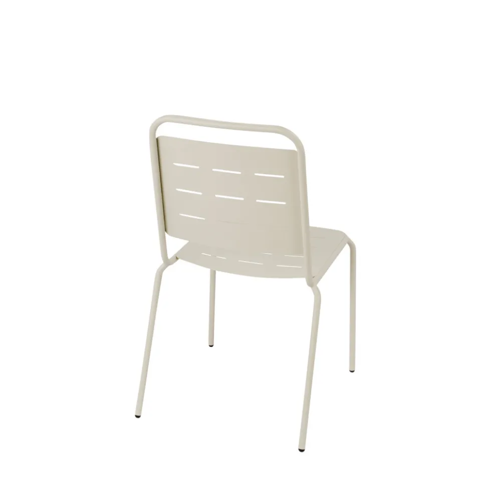 ARIA Lot de 4 chaises de jardin en métal