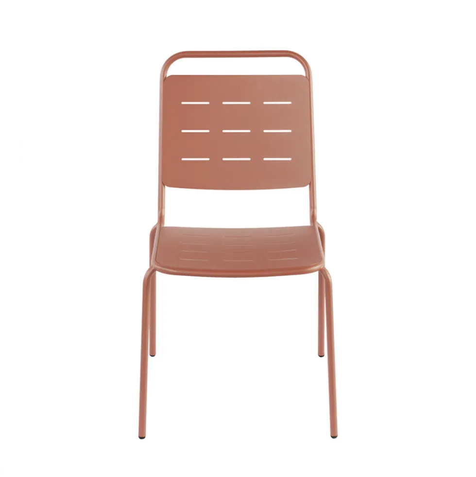 ARIA Lot de 4 chaises de jardin en métal