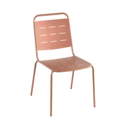 ARIA Lot de 4 chaises de jardin en métal