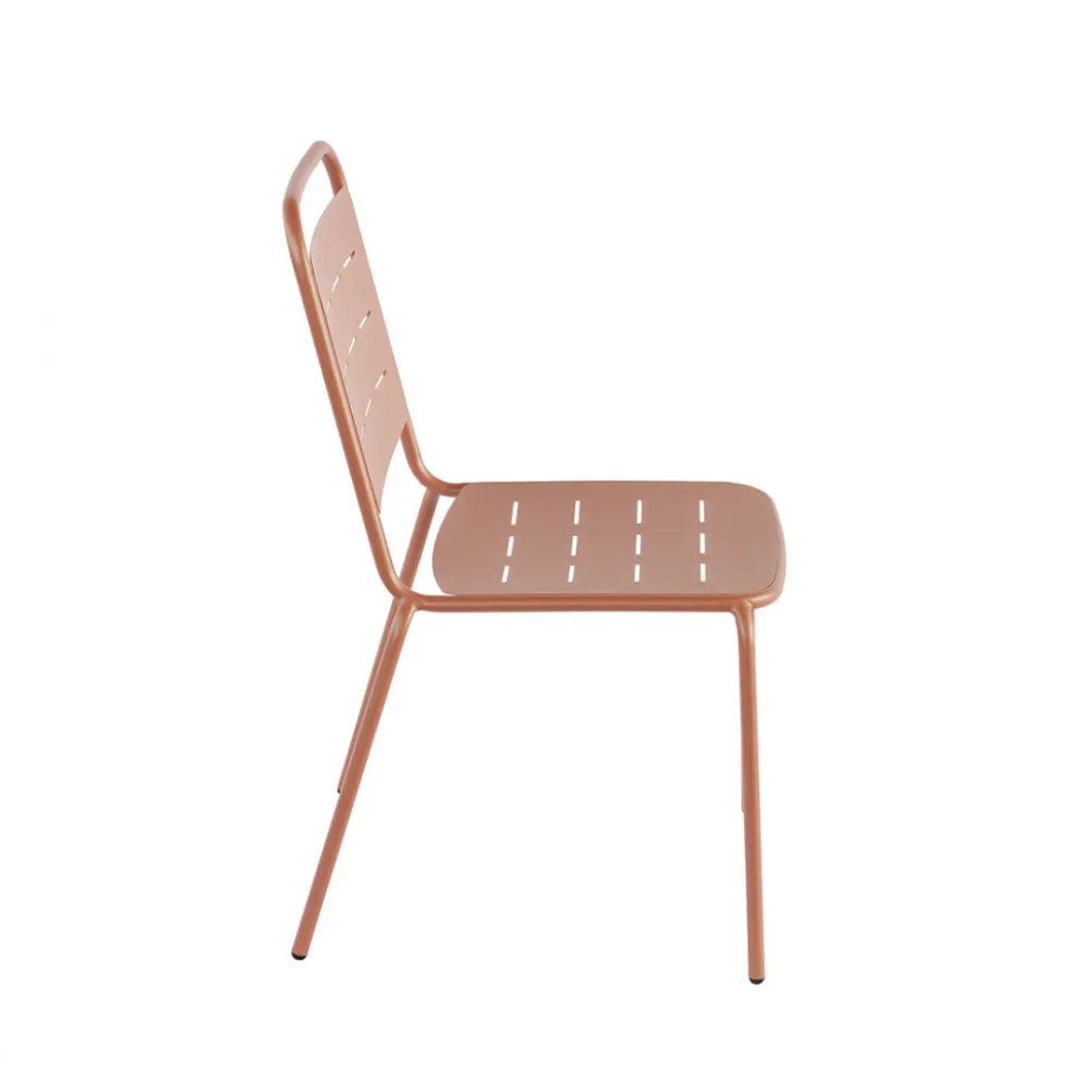 ARIA Lot de 4 chaises de jardin en métal