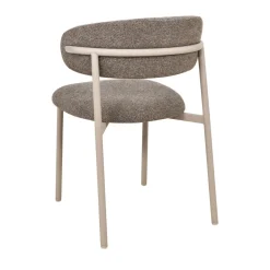 ARIA Lot de 2 chaises en tissu pieds beiges
