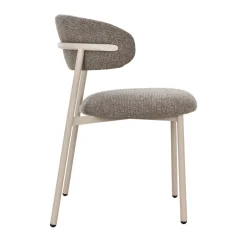 ARIA Lot de 2 chaises en tissu pieds beiges