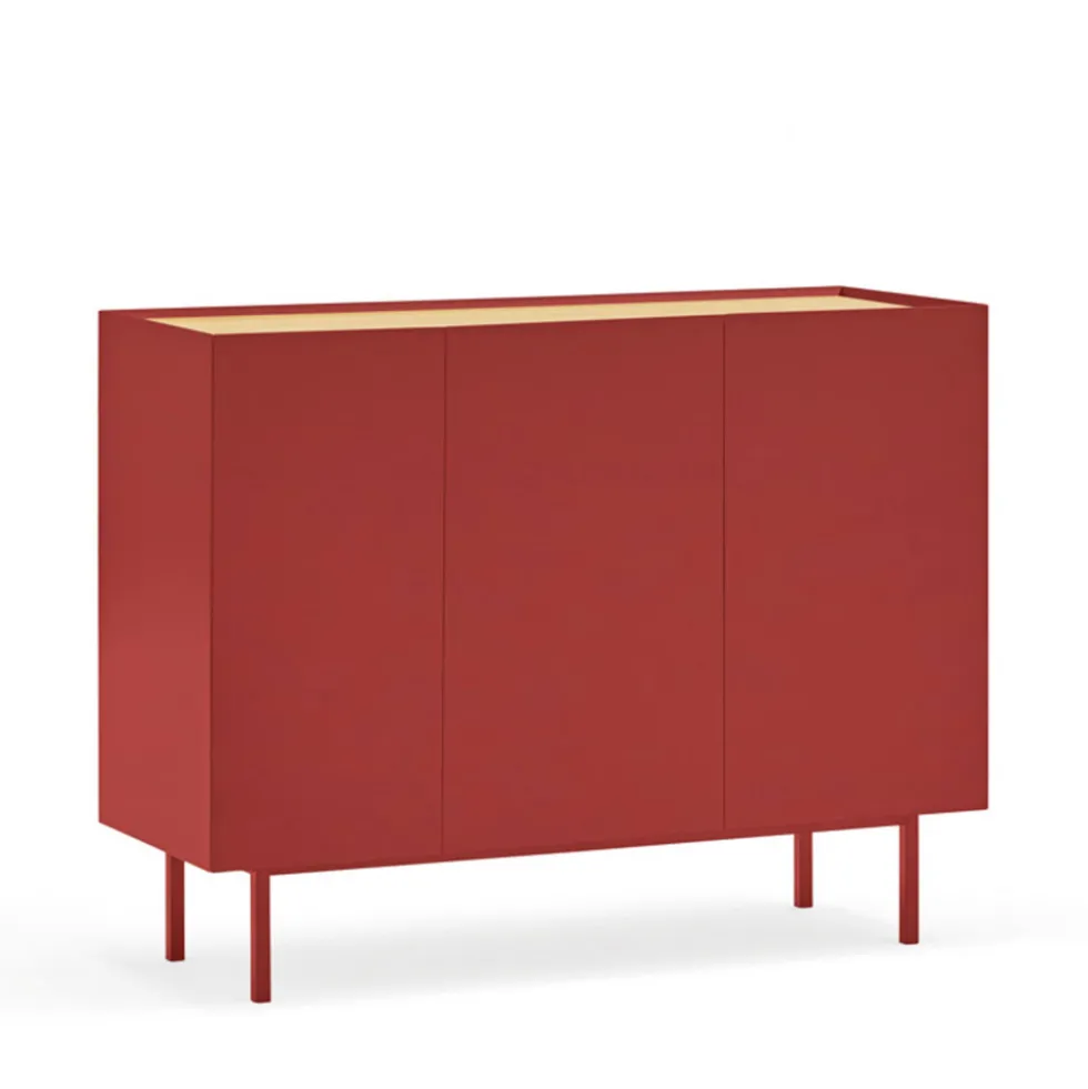 ARISTA Buffet en bois 3 portes 3 tiroirs L110cm