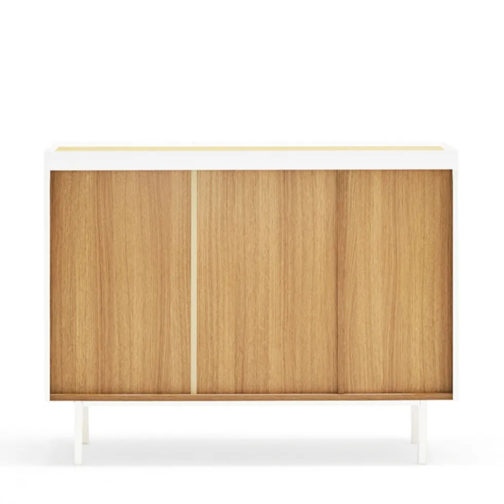 ARISTA Buffet en bois 3 portes 3 tiroirs L110cm