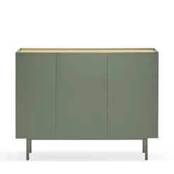 ARISTA Buffet en bois 3 portes 3 tiroirs L110cm