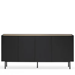 ARISTA Buffet en bois 4 portes 3 tiroirs L165cm