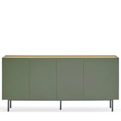 ARISTA Buffet en bois 4 portes 3 tiroirs L165cm