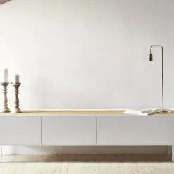 ARISTA Meuble TV en bois 1 porte 2 tiroirs L180cm