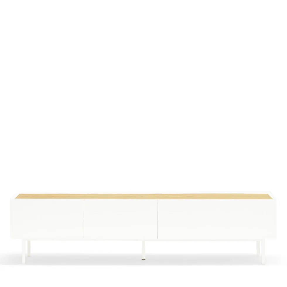 ARISTA Meuble TV en bois 1 porte 2 tiroirs L180cm