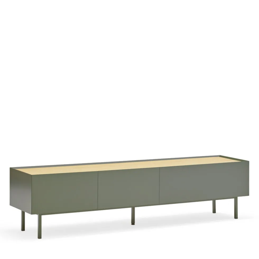 ARISTA Meuble TV en bois 1 porte 2 tiroirs L180cm