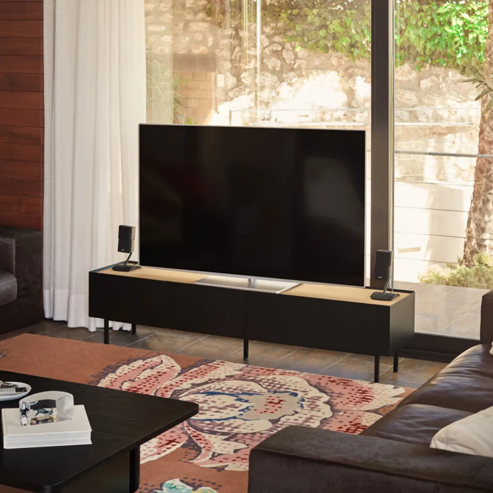 ARISTA Meuble TV en bois 1 porte 2 tiroirs L180cm