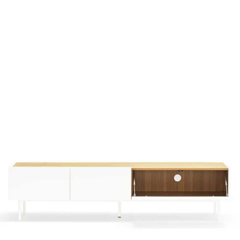 ARISTA Meuble TV en bois 1 porte 2 tiroirs L180cm