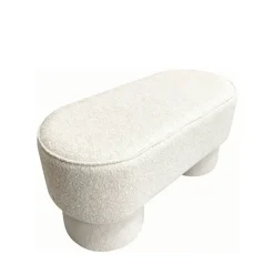 ARLO Banc arrondie en tissu bouclette L92cm