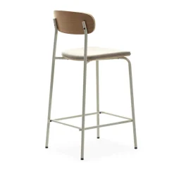 ARNO Lot de 2 chaises de bar en tissu et métal H66cm